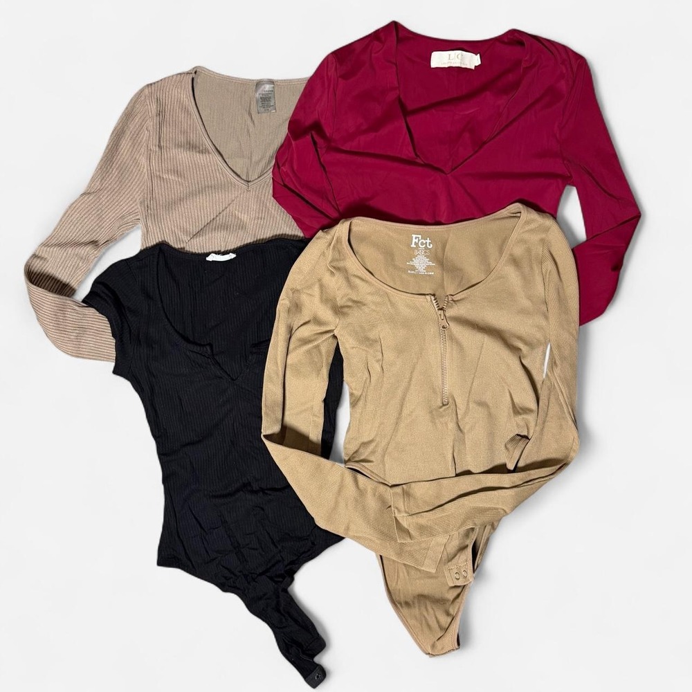 Women Casual Minimalist Fall Bodysuit Bundle 4pc Love Charm Fct Lizette